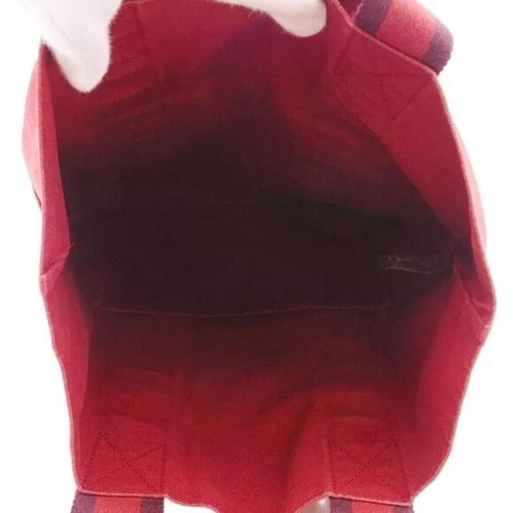 HERMES Tote Bag Fool Toe Cotton Canvas Authentic Used - Picture 7 of 9